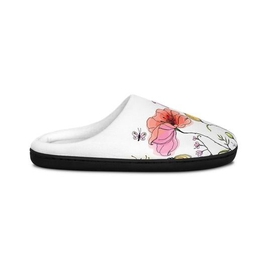 Floral Comfort Slippers Cozy Indoor Footwear for Relaxation, Stylish Home Essentials