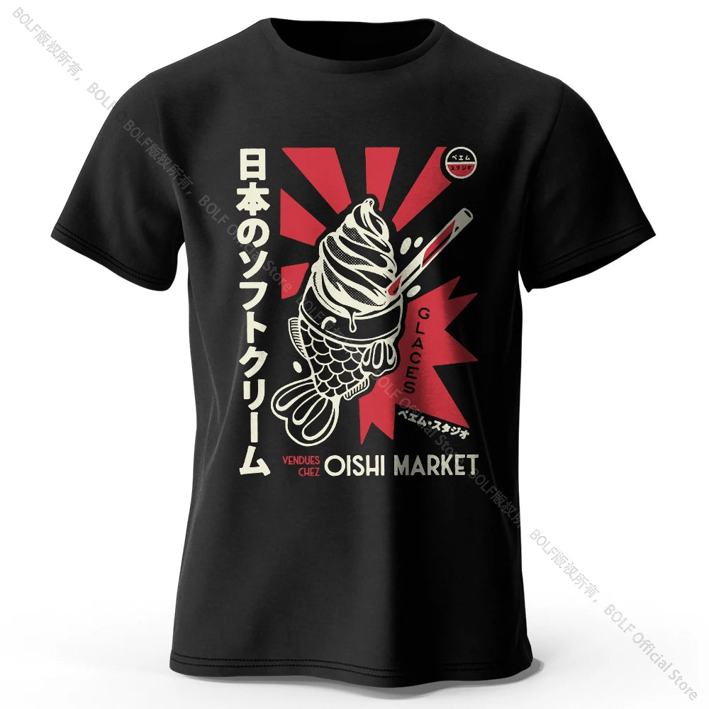 Japanisches Foodie-T-Shirt – 100 % Baumwolle – Unisex Kurzarmshirt mit Rundhalsausschnitt – weich, atmungsaktiv & kultig-bedruckt