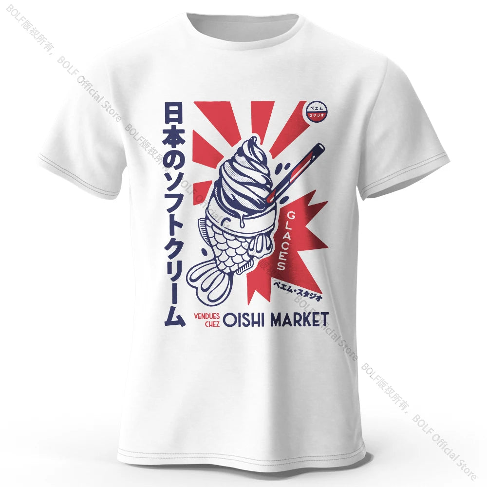 Japanisches Foodie-T-Shirt – 100 % Baumwolle – Unisex Kurzarmshirt mit Rundhalsausschnitt – weich, atmungsaktiv & kultig-bedruckt