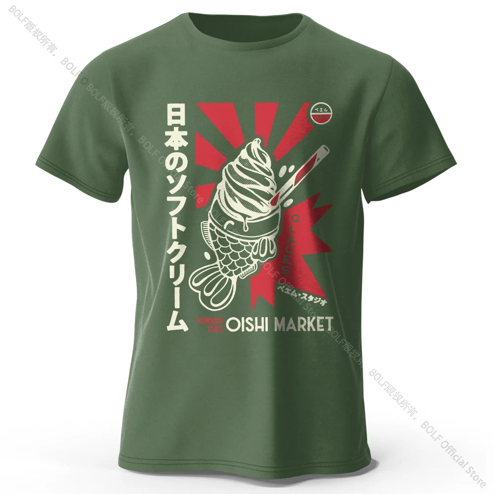 Japanisches Foodie-T-Shirt – 100 % Baumwolle – Unisex Kurzarmshirt mit Rundhalsausschnitt – weich, atmungsaktiv & kultig-bedruckt