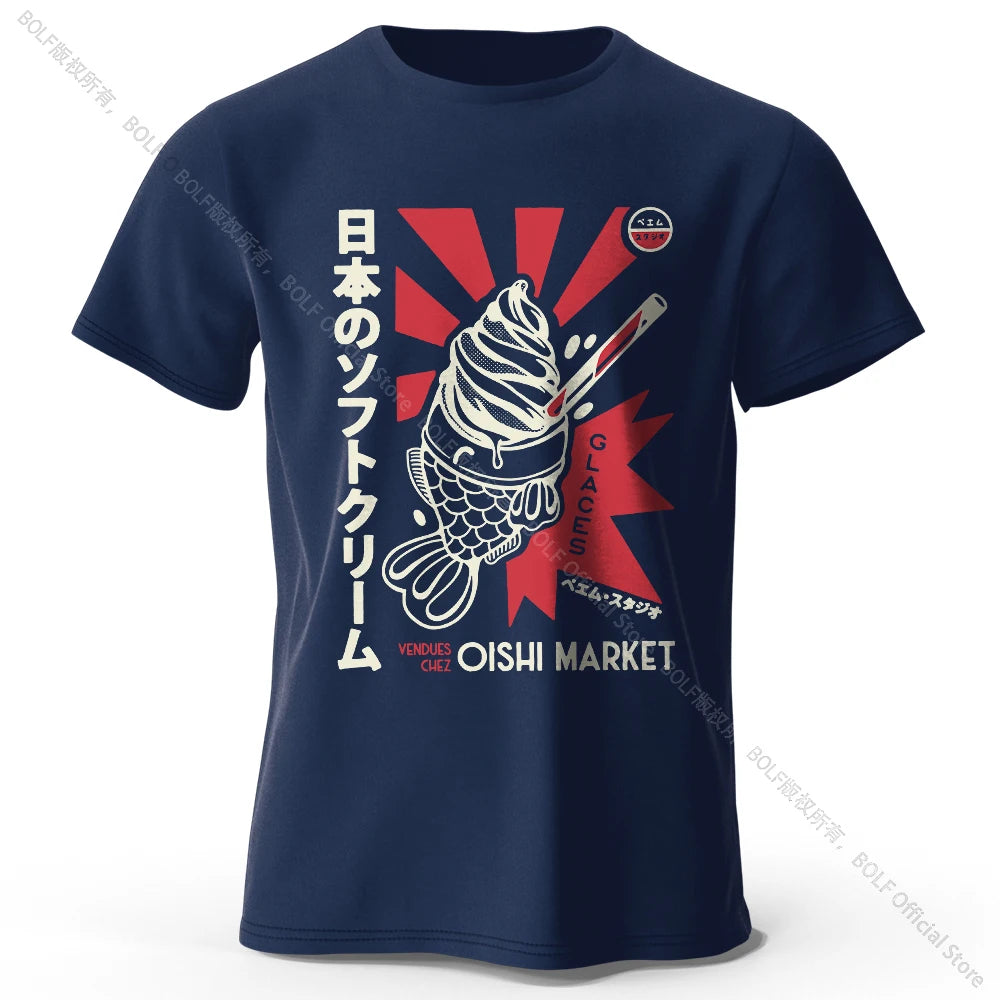 Japanisches Foodie-T-Shirt – 100 % Baumwolle – Unisex Kurzarmshirt mit Rundhalsausschnitt – weich, atmungsaktiv & kultig-bedruckt