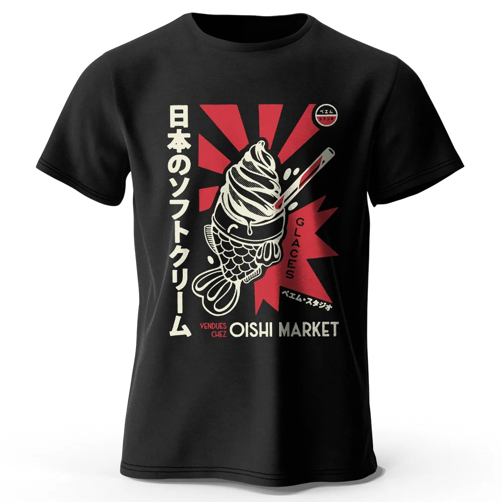 Japanisches Foodie-T-Shirt – 100 % Baumwolle – Unisex Kurzarmshirt mit Rundhalsausschnitt – weich, atmungsaktiv & kultig-bedruckt