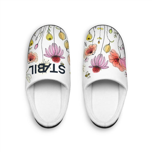 Floral Comfort Slippers Cozy Indoor Footwear for Relaxation, Stylish Home Essentials