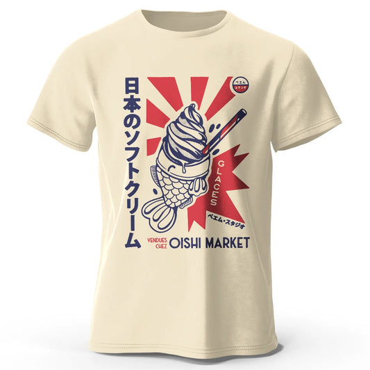 Japanisches Foodie-T-Shirt – 100 % Baumwolle – Unisex Kurzarmshirt mit Rundhalsausschnitt – weich, atmungsaktiv & kultig-bedruckt