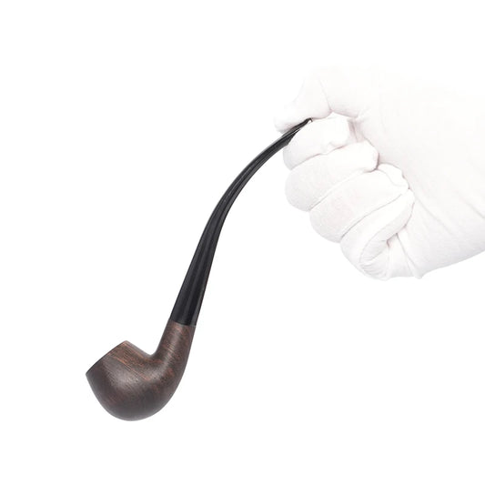 Tabakpfeife 17 cm – Churchwarden-Pfeife aus Sandelholz mit Acrylmundstück – Handgefertigte Holzpfeife ohne Filter – Geschenkidee zum Vatertag